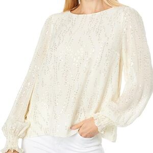 Lilly Pulitzer Idina Long Sleeve Silk Top - Size L